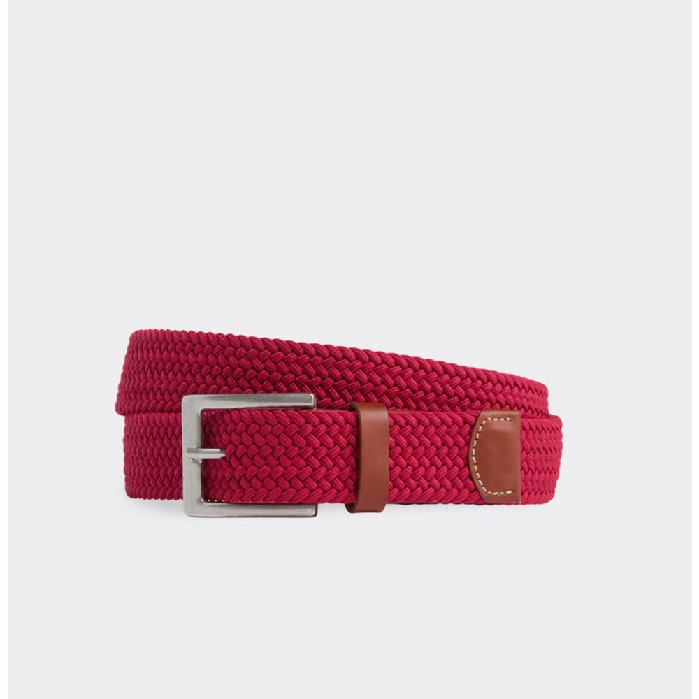 Vineyard Vines Red Heritage Bungee Belt